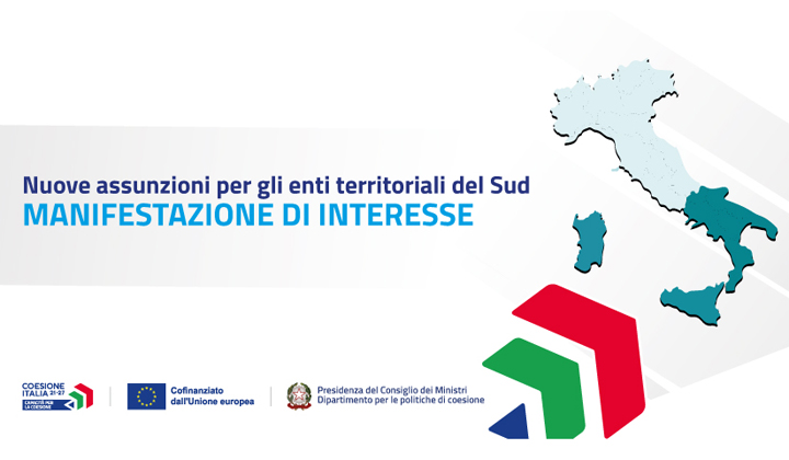 Manifestazione di interesse per assunzioni negli enti territoriali del Sud - 720 px