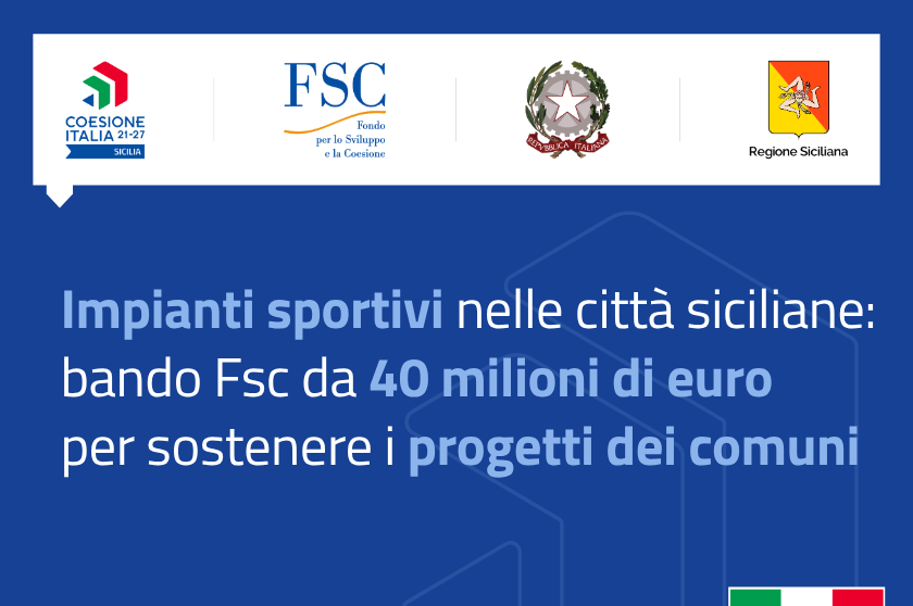 Impianti sportivi riapertura bando FSC